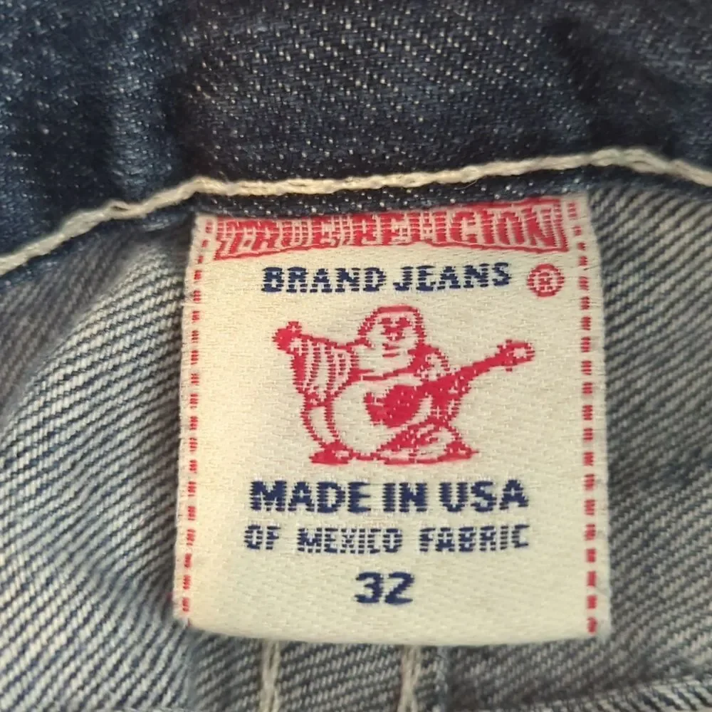 True Religion‎ vintage straight denim jeans size 32